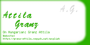 attila granz business card